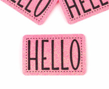 1 XXL GLITZERLABEL - Pink - HELLO