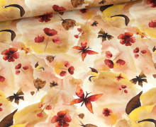 Jersey - Bedruckt - Watercolor Butterflies - Warmweiß