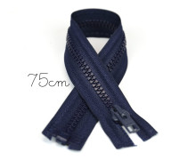 1x75cm Reißverschluss - Teilbar - Hochwertig - Opti - Schwarzblau (0210)