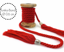 Kordel mit Tassel - Tunika Band - Rot - Breit