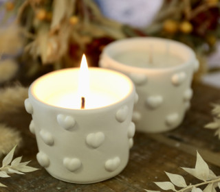 Silikon - Gießform - Herzblasen Kerzenglas - Kerzengefäß - 3,5oz - mit Manschette - offizieller Partner von Boowan Nicole - vielfältig nutzbar