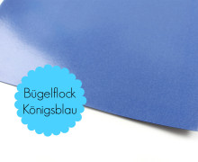 A4 Bügelflock - Bügelfolie - Königsblau (Mengeneinheit: 1piece)