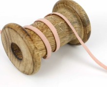 1 Meter Weiches Gummiband - Uni - 5mm - Altrosa