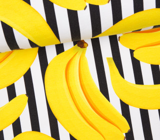 Canvas - Streaky Bananas - Streifen - schwarz/weiß 