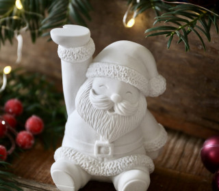 Silikon - Gießform - sitzender Weihnachtsmann - Tellerhalter - Weihnachten - vielfältig nutzbar
