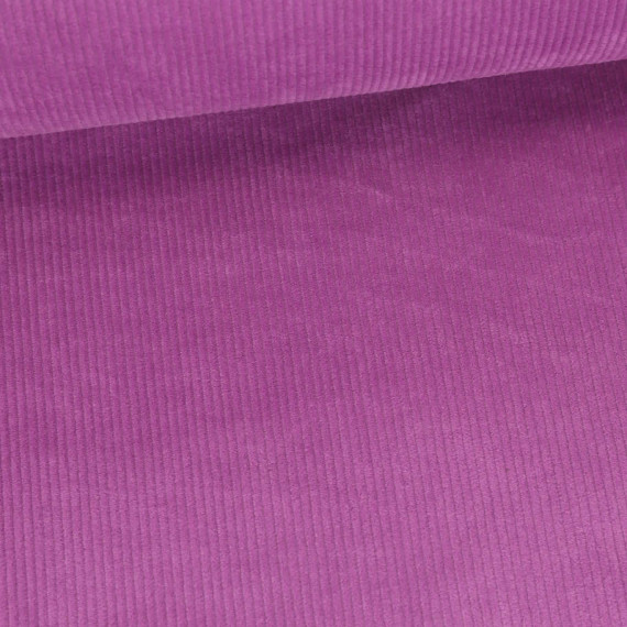 Cord - Breitcord - Leicht Elastisch - 320g - Washed-Look - Uni - Violett