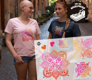 Onkel Bo's Bügelbilder - DIN A4 - Mandala - Farbverlauf - Rottöne - Hamburger Liebe - BIG