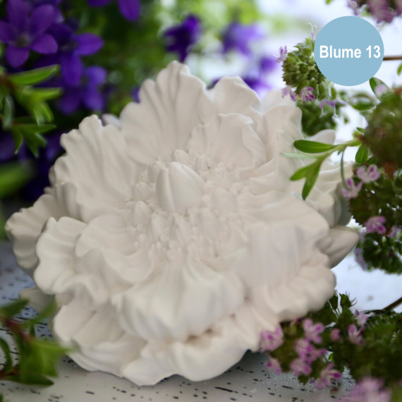 Silikon - Gießform - Blüte - Dekoblüte - fransig wellige Blütenblätter - Blüte 13 - vielfältig nutzbar