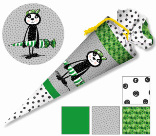 DIY-NÄHSET SCHULTÜTE - GESCHWISTERTÜTE - Faultier-Jungs-Formenfroh