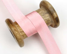 1 m Schrägband - Satinoptik - Uni - 20mm - Babyrosa