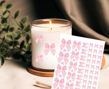 Rub-On Sticker - Schleifen - Rosa - Breit - Tante Henni Rub-Ons - vielfältig nutzbar