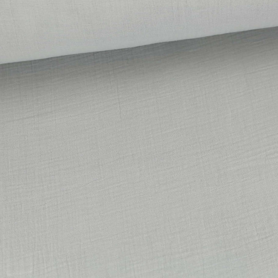 Musselin - Muslin - Double Gauze - 280cm - Extrabreit - Uni - Hellgrau - Schnuffeltuch - Windeltuch
