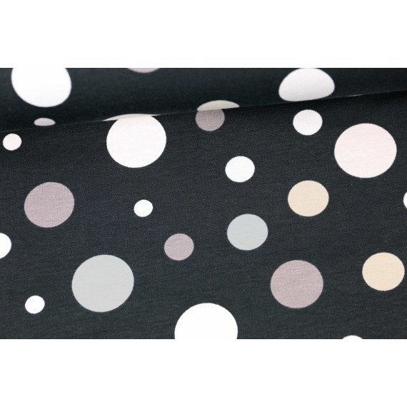 Jersey - Sweet Dots - Punkte - Grauschwarz