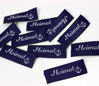 1 Label - Heimat - Anker - dunkelblau