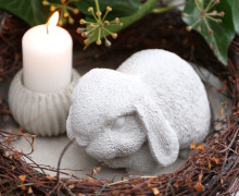 Silikon - Gießform - Osterhase - Dicker Hase mit Schlappohren - Dekohase - vielfältig nutzbar