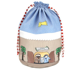 DIY-Nähset - Aufbewahrungsbeutel - Sack - Weihnachtskrippe - formenfroh - Soft Canvas - abby and amy