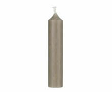 1 kleine Kerze - Kurze Stabkerze - Paraffin - 11cm - Ø 2,2cm - Leinengrau