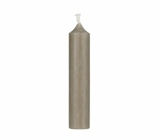 1 kleine Kerze - Kurze Stabkerze - Paraffin - 11cm - Ø 2,2cm - Leinengrau