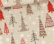 Half Panama - Baumwolle - Weihnachten - Tannen - Natur