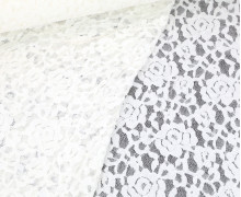 Spitze - Spitzenstoff - Blütenmuster - Elastisch - Warmweiß