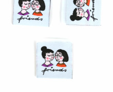 1 Label - friends - 2 Freundinnen - Hellblau - EMJO-DESIGN