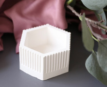 Silikon - Gießform - Kleine Schale - Breite Rillen - Sechseck - vielfältig nutzbar