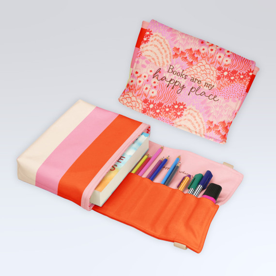 DIY-Nähset - Buch-Organizer - Books are my happy place - Softshell - abby and amy