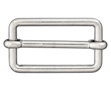 1 Schieber - Metallschließe - 25mm - Metall - Silber