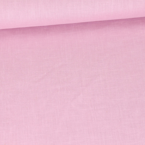 Leinen - Baumwolle - Mischgewebe - Uni - Rosa