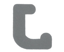 Applikation - Zum Aufbügeln - Reflex Buchstaben - L