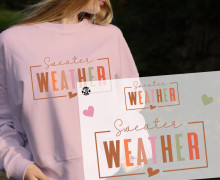 Onkel Bo's Bügelbilder - DIN A4 - Schriftzug - Sweater Weather