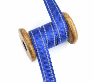 1 Meter Gurtband - Reflektierende Streifen - Royalblau