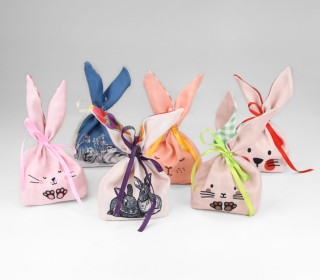 DIY-NÄHSET - 6 Hasengeschenkbeutel - Tislin - abby and amy