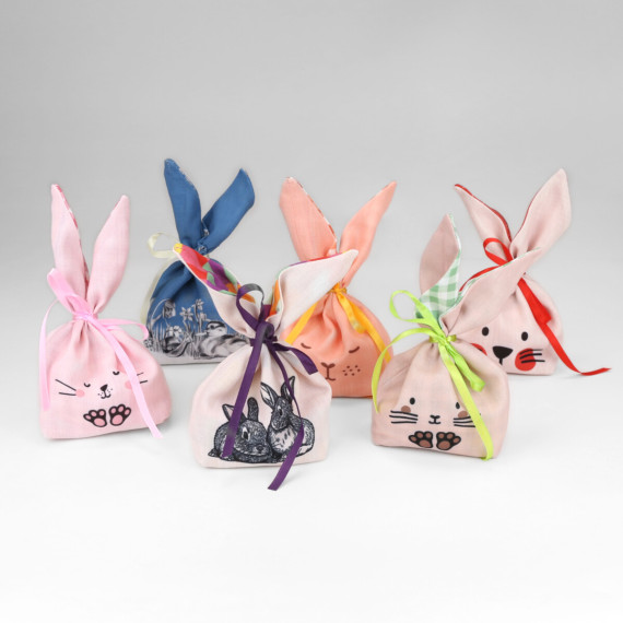 DIY-NÄHSET - 6 Hasengeschenkbeutel - Tislin - abby and amy