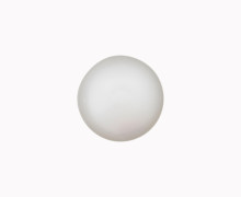 1 Polyesterknopf - Perle -  8mm - Öse - Schimmernd - Weiß 