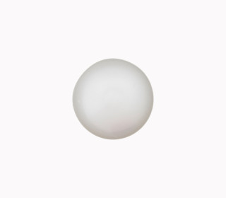 1 Polyesterknopf - Perle -  8mm - Öse - Schimmernd - Weiß 