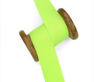 1m Weiches Gurtband - Feine Struktur - Uni - 30mm - Neonlimette