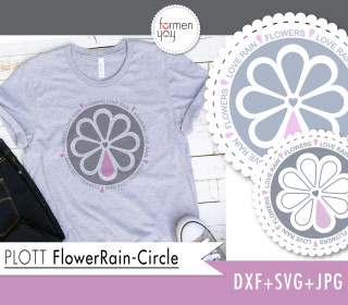 PLOTTERDATEI - FlowerRain-Circle - Plot - Design von formenfroh - dxf + svg + jpg