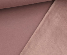 Alpenfleece - Baumwolle - Kuschelstoff - Uni - Altbeere