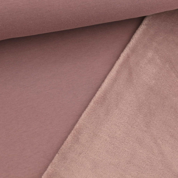 Alpenfleece - Baumwolle - Kuschelstoff - Uni - Altbeere