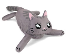 Kissenstoff - DIY-Kissen - Kuschelkatze - Schmusie - Grau - Velvet - abby and amy
