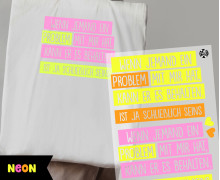 Onkel Bo's Neon Bügelbilder - DIN A4 - Wenn jemand ein Problem mit mir hat