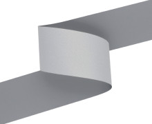 1 Meter Reflektorband - Reflexband - Zier- & Dekoband - 50 mm - Stärke 0,10mm - Reflektierend - Silber