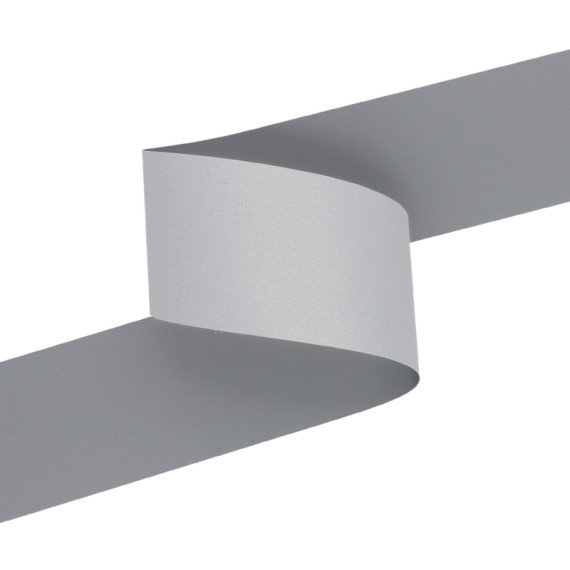 1 Meter Reflektorband - Reflexband - Zier- & Dekoband - 50 mm - Stärke 0,10mm - Reflektierend - Silber