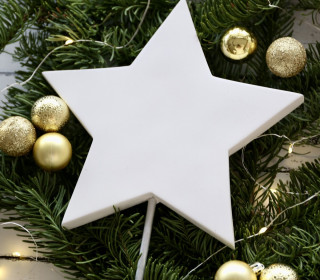 Silikon - Gießform - Dekostern - Stern auf Stange - Stern L - vielfältig nutzbar
