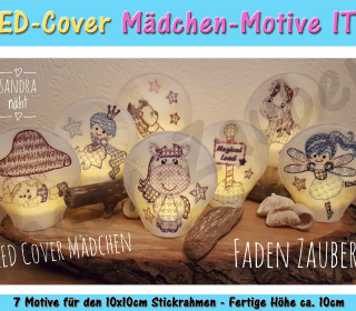 LED Kerzen-Cover Mädchen-Motive 10x10 Rahmen