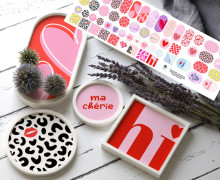 Outdoorstoff - Hugs & Kisses - Inlays für Silikon - Probierset - studio.mARTinchen - abby and amy
