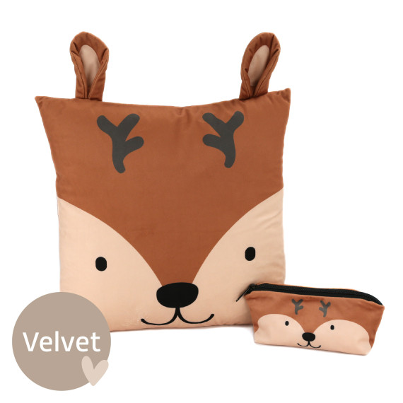 Kissenstoff - DIY-Tierkissen - Adorable Animals - Reh - Velvet - abby and amy