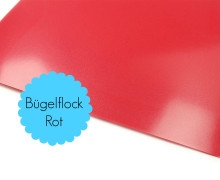 A4 Bügelflock - Bügelfolie - Rot (Mengeneinheit: 1piece)