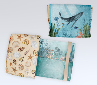DIY-Nähset - Buch-Organizer - Unterwasserwelt - Wal - Softshell - abby and amy